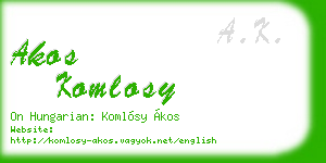 akos komlosy business card